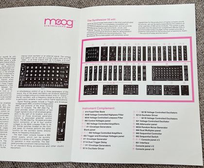 Moog-System 55 colour brochure